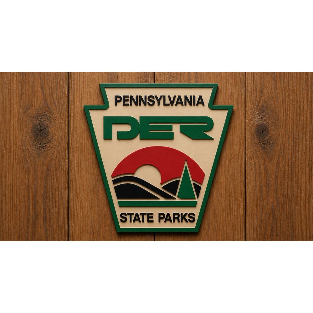 Pennsylvania DER State Parks Sign Department Environmental Resources DNR Hunt